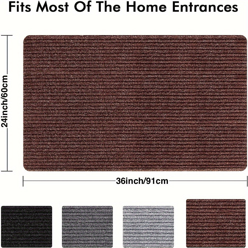 Durable Indoor Door Mat Self-adhesive Stair Floor Mat Carpet Non-slip Absorbent