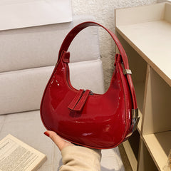 Solid Color Minimalist Shoulder Bag for Women