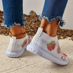 Cartoon Mouse Mesh Slip-On Walking Shoes Lightweight Outdoor Sneakers