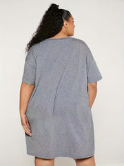  Heart Print Comfort T-shirt Dress