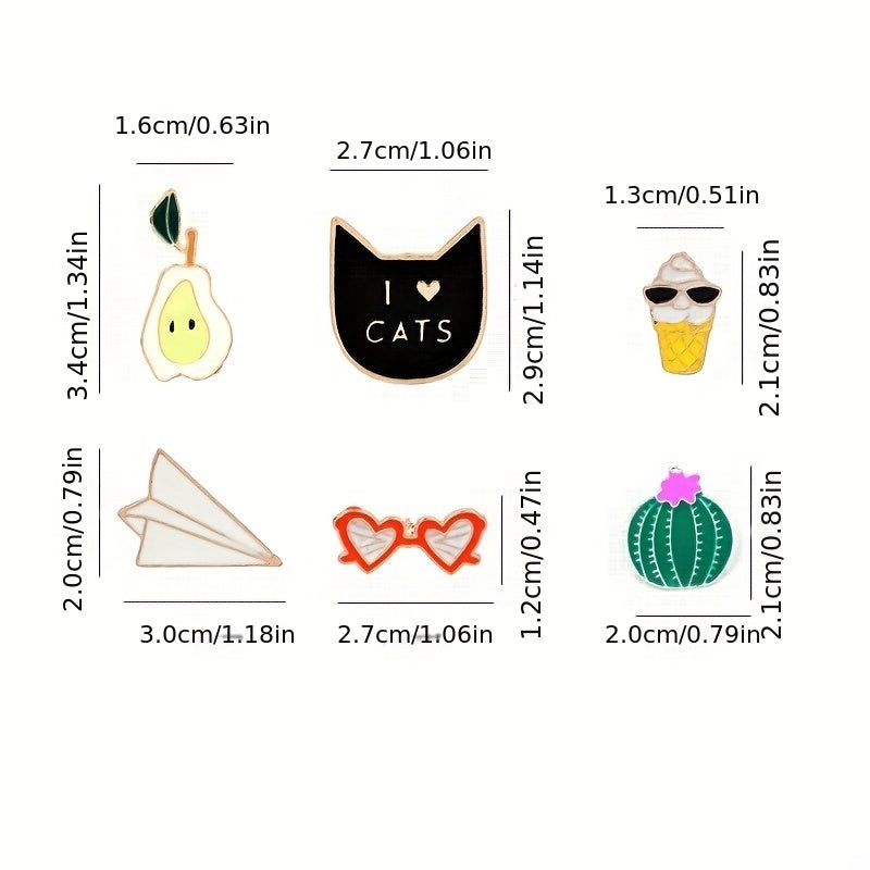 Cactus Ice Cream Enamel Pin Brooch Clothing Accessories
