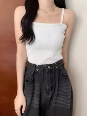 Ribbed Knit Cami Top Sleeveless Summer Top