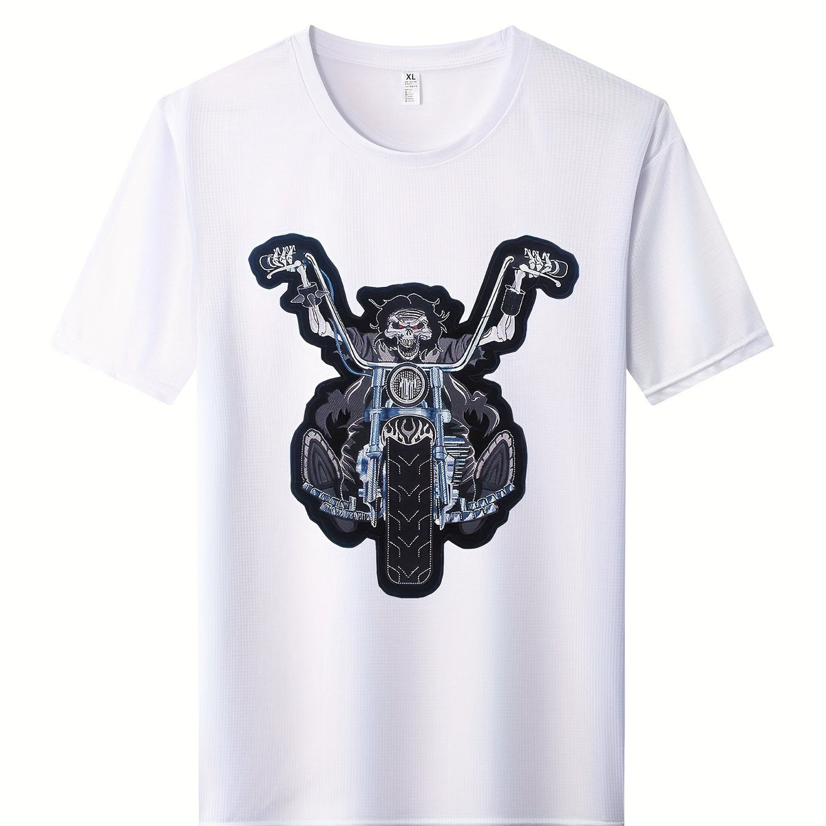 Skull Print Men's Graphic Crew Neck Quick Dry T-shirt