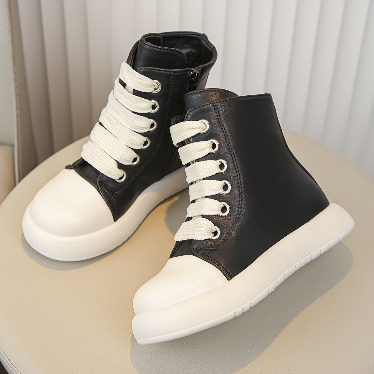 Kids High Top Skate Shoes Non Slip Waterproof Sneakers