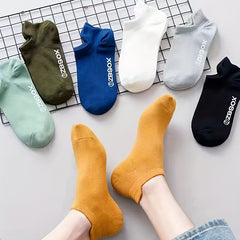 7 Pairs Letter Print Sports Socks for Women
