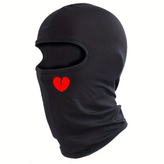 Broken Heart Print Balaclava Ski Mask Unisex Neck Gaiter