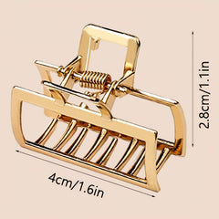 Golden Hair Claw Clip Non Slip Strong Hold Grip Hair Jaw Clip