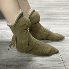 Dino Cartoon Knit Socks for Women