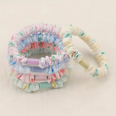 5pcs Fruit Print Scrunchies Hair Rope Ponytail Holder Hair Tie Hair Accessories