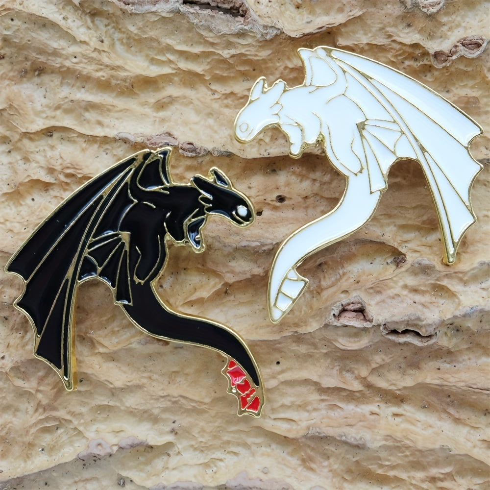 Anime Flying Dragon Animal Brooch Pins Scarf Clips Safety Pin