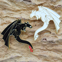 Anime Flying Dragon Animal Brooch Pins Scarf Clips Safety Pin