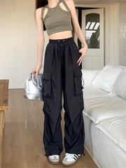 Wide Leg Cargo Pants Spring & Summer Casual Pants
