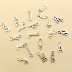 26pcs Antique Silver English Alphabet A Charms Pendant DIY Jewelry Making