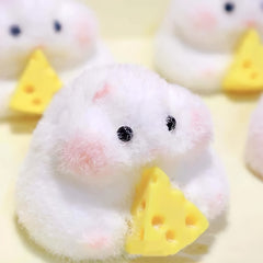 Soft Texture Relax Toy Mouse with Cheese TPR Material Anxiety Fidget Toy