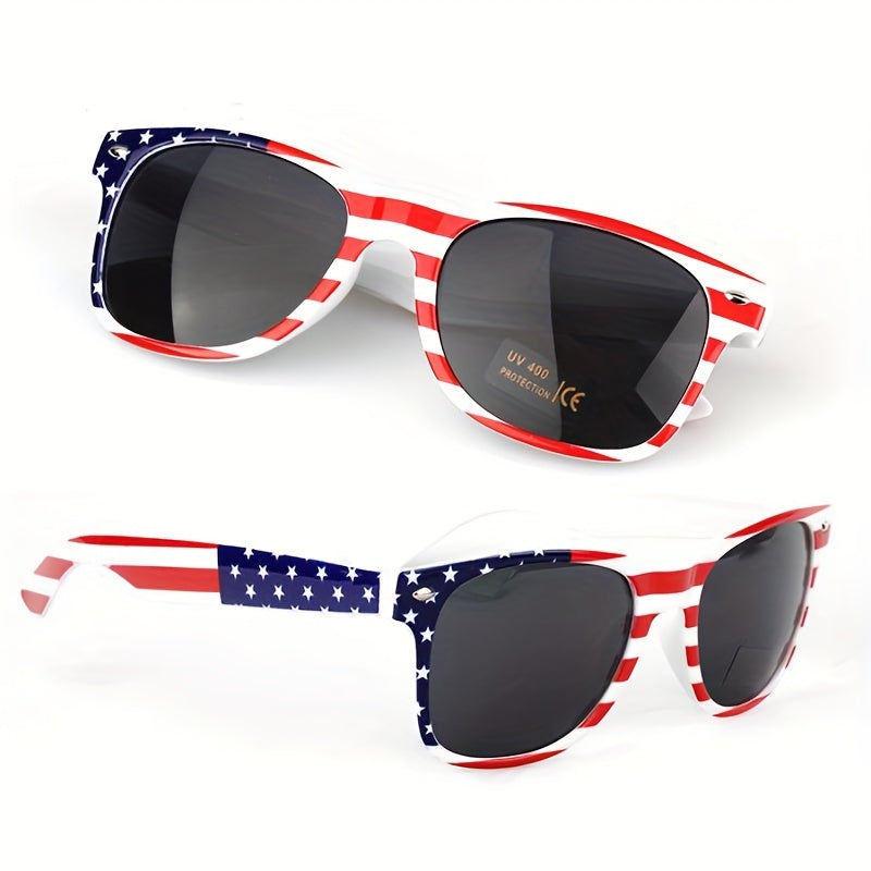 American Flag Print Sunglasses UV Protection for Men & Women