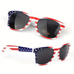 American Flag Print Sunglasses UV Protection for Men & Women