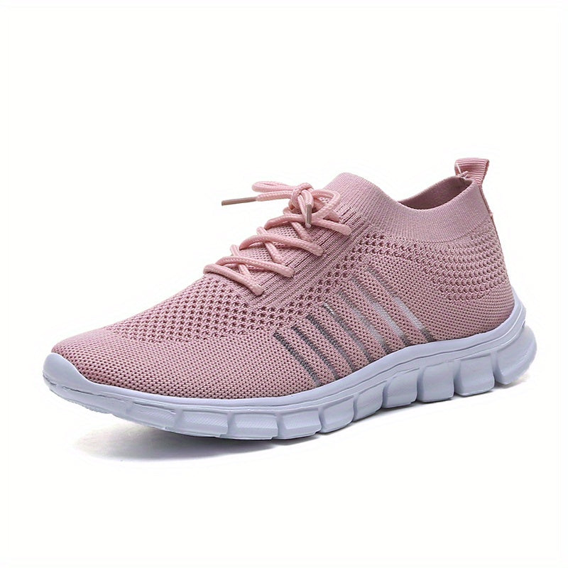Women's Mesh Sneakers Lace Up Outdoor Shoes Lightweight Walking Shoes