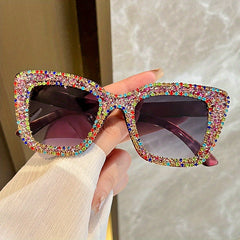 Y2K Cat Eye Sunglasses UV400 Rhinestone Party Favors Summer Beach Decor