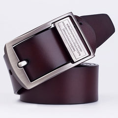 Men's Leather Pin Buckle Leather Belt Male Antique Belt Casual Solid Cowhide Jea