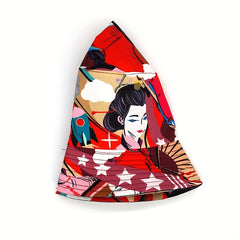 Red Beauty Printed Bucket Hat Reversible Classic Cotton Basin Hat