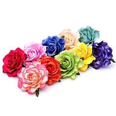 Boho Style Rose Flower Hairpin Hair Clip for Wedding Beach Daily Use