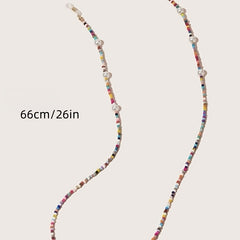 Pearl Beaded Eyeglass Chain Holder Necklace for Women