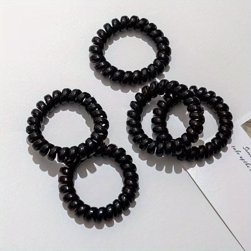 Spiral Hair Tie Waterproof Elastic Ponytail Holder Hair Accessories