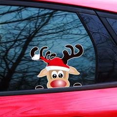 Christmas Car Window Sticker Decoration Santa Elk Glass Sticker