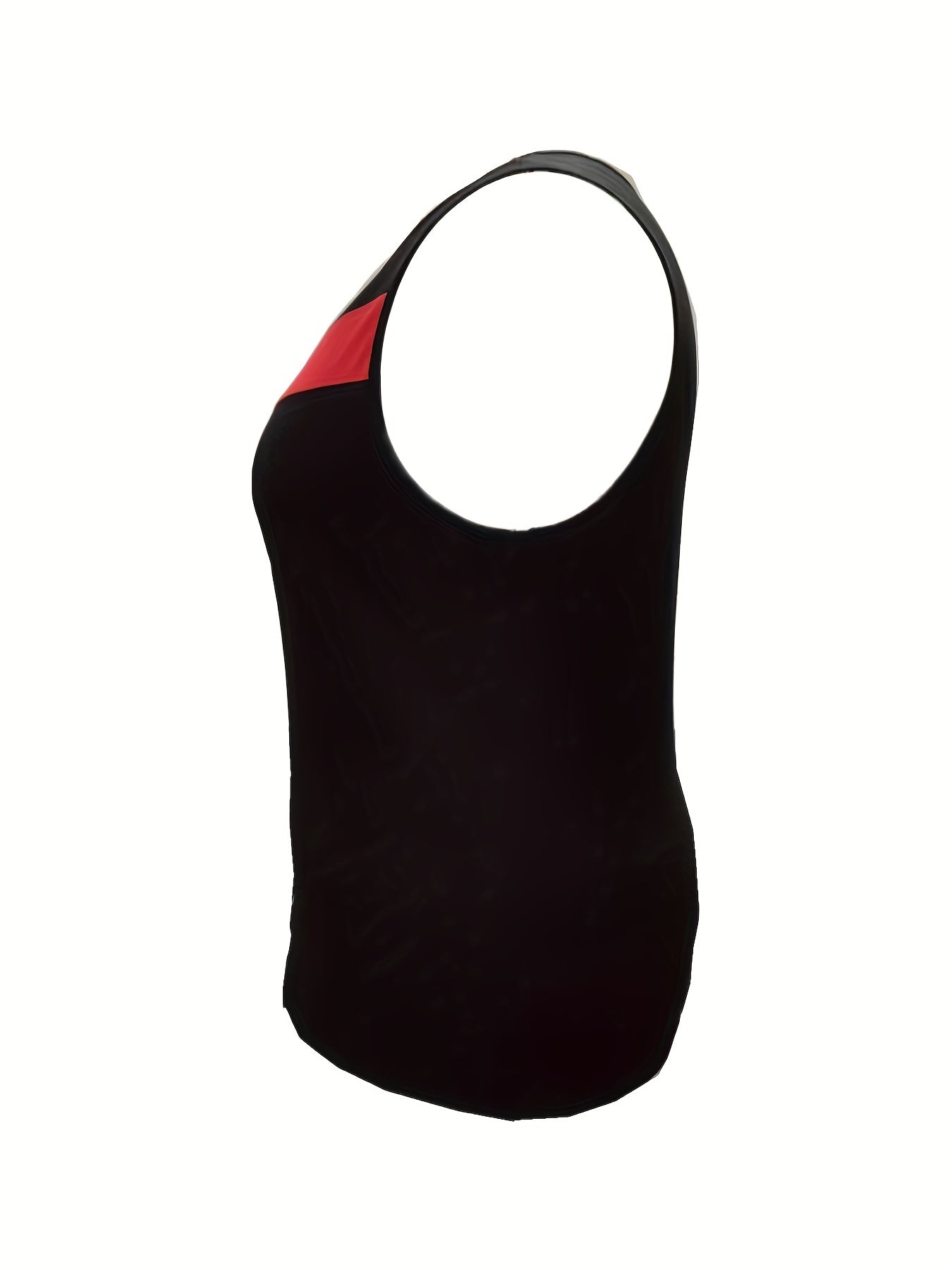  Colorblock Stripe Print Round Neck Tank Top
