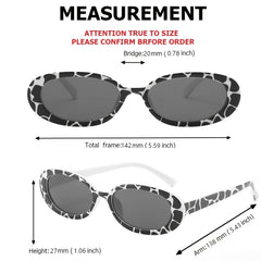 Small Animal Print Sunglasses Vintage Women Eyeglasses
