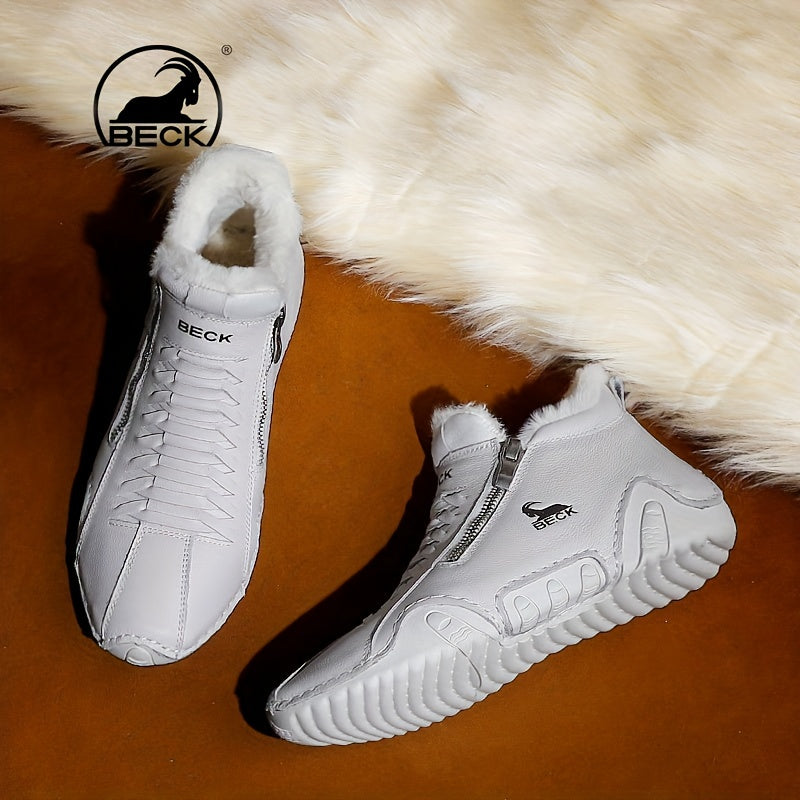 Men's Winter Zipper Ankle Boots Casual Walking Shoes