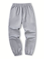 Letter Print Stretch Joggers Men's Casual Sweatpants