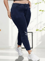  High Waist Stretch Slim Fit Denim Pants