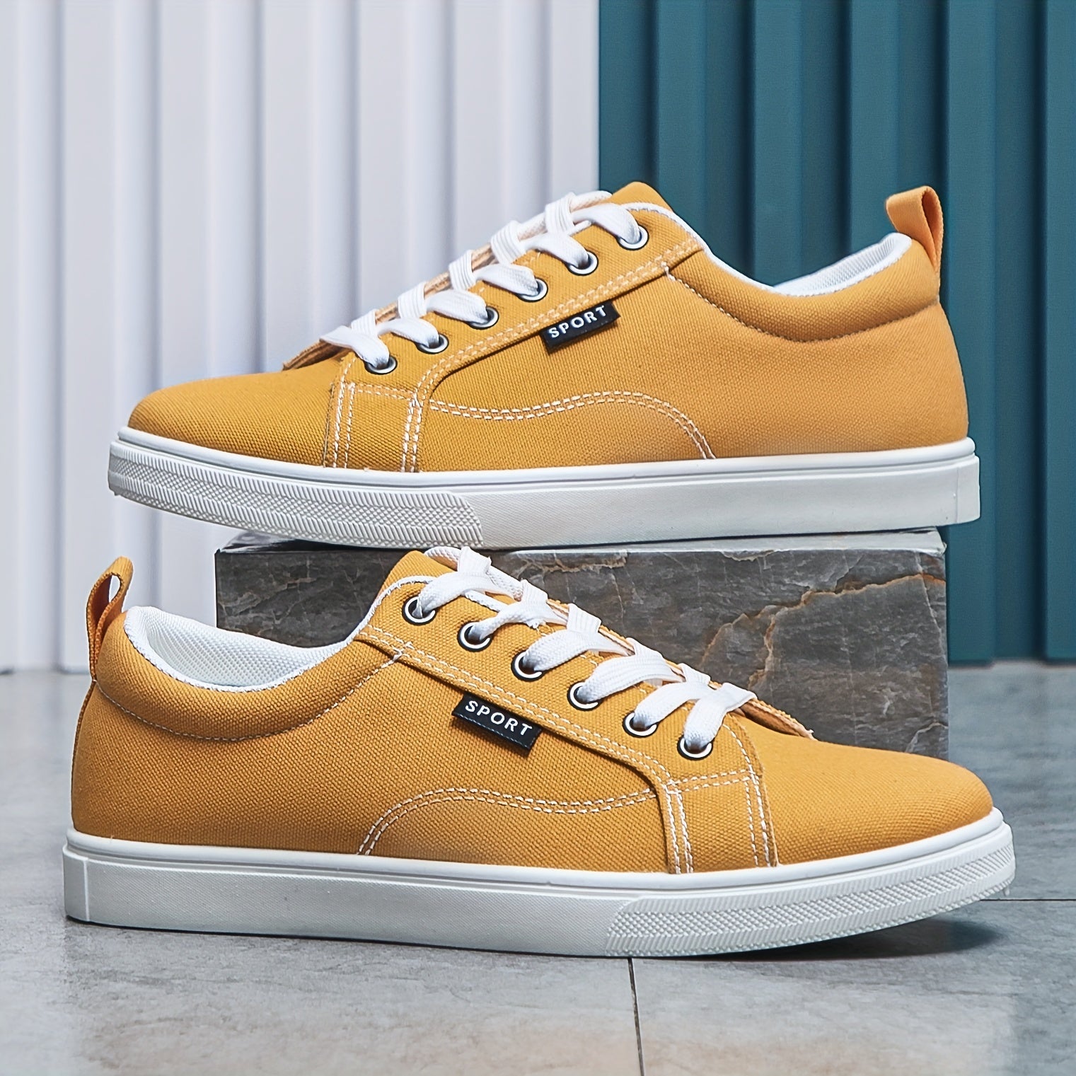Men's Canvas Skate Shoes Casual Outdoor Walking Sneakers