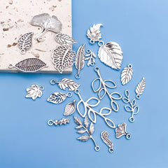 20pcs Leaf Shape Charms Pendant DIY Necklace Bracelet Earrings Jewelry Making