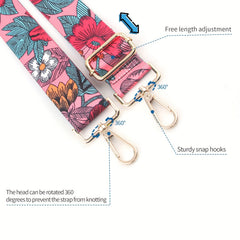 Pattern Bag Strap Wide Adjustable Shoulder Purse Strap