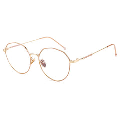 Round Frame Spectacles Lens Thin Temple Frame Glasses