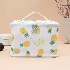 Fruit Pattern Makeup Zipper Bag Lightweight Cosmetic Satchel