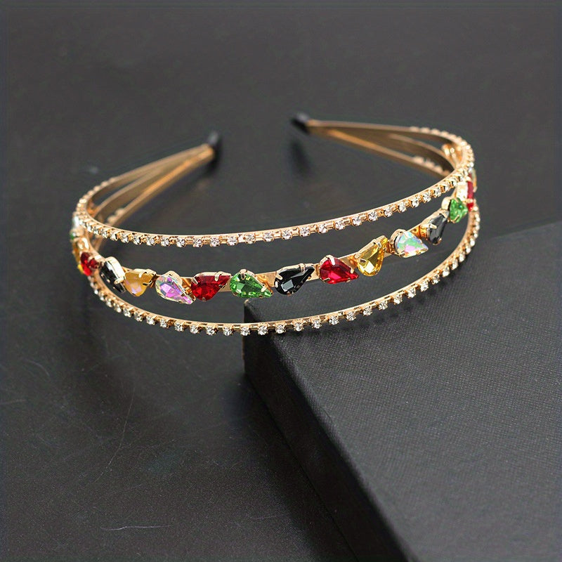 Rhinestone Hair Hoop Layer Headband Hair Accessories