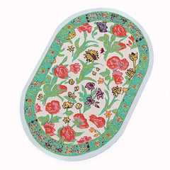 Dollhouse Ground Decoration Floor Mat Model Ornament Oval Floor Mat