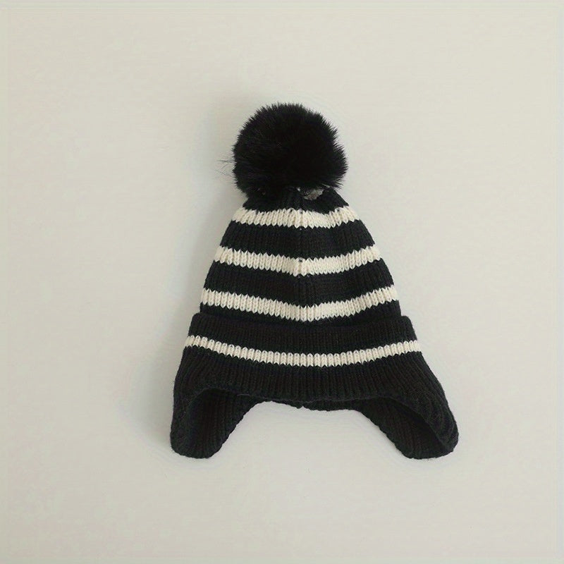 Striped Kids' Winter Beanie Hat