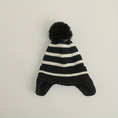 Striped Kids' Winter Beanie Hat