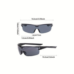 Y2K Semi Rimless Gradient Lens Sunglasses UV400