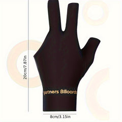 Spandex Snooker Billiard Cue Glove Pool Left Hand Three Finger Gloves