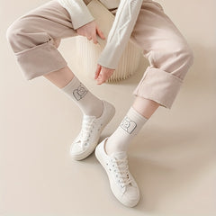 Women's Striped Sports Short Socks Breathable & Comfy Stockings