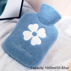 500ml 1000ml Hot Water Bag With Soft Cover Cartoon Hand Warmer