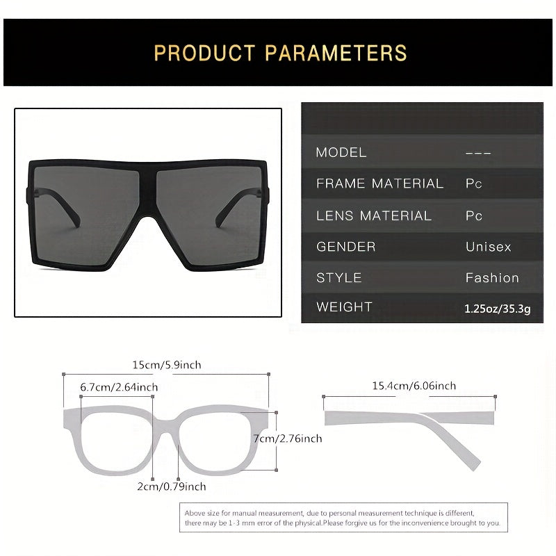 Oversized Gradient Sunglasses UV400