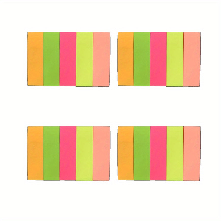 Small Strip Paper Stickers 500 Sheets 5 Colors