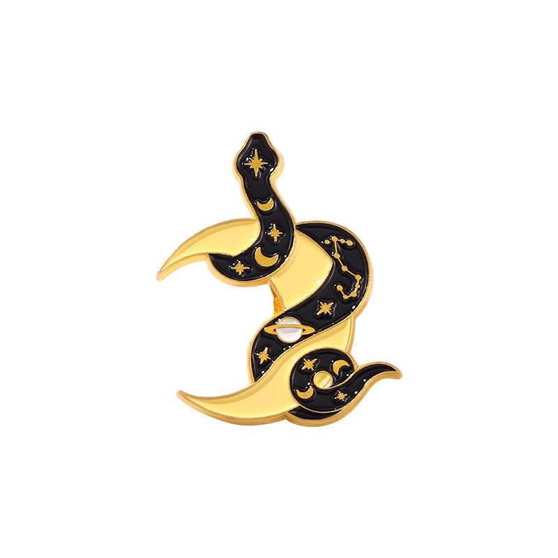 Gothic Snake Enamel Pins Horror Animal Lapel Pin