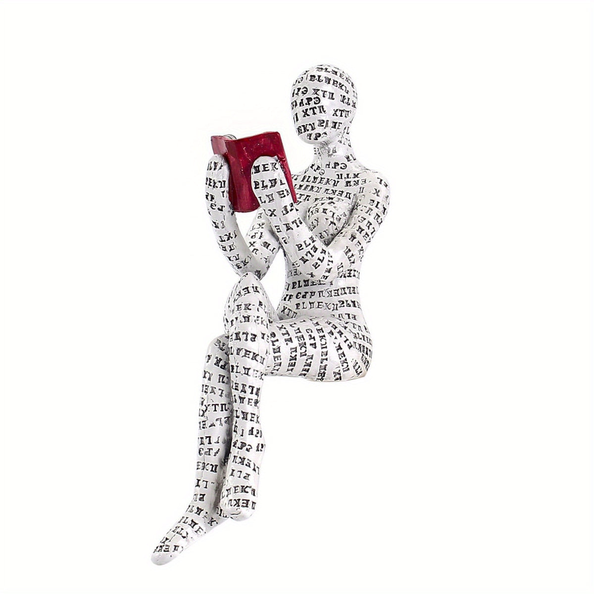 Woman Reading Pulp Mold Resin Furnishing Articles
